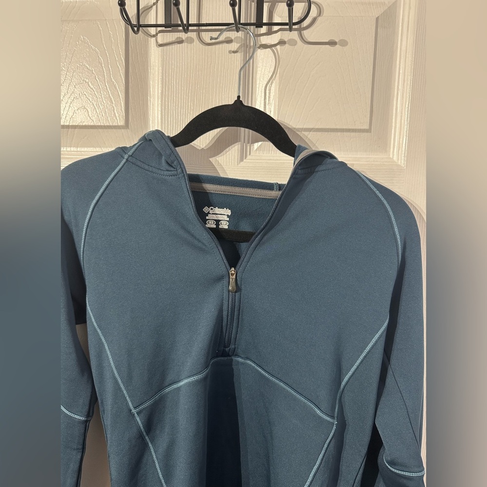Columbia Women’s Teal Hooded Quarter Zip Jacket (XS) - Picture 7 of 15